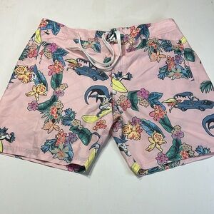BATMAN ROBIN RETRO TROPICAL HAWAIIAN SWIM SHORTS